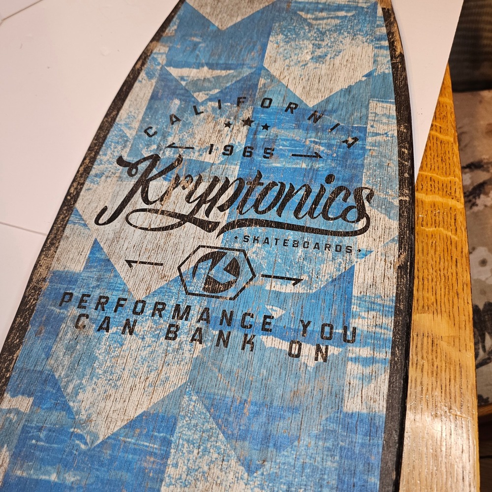 Kryptonics Skateboards California Blue Diamond Graphic Skateboard *WOOD* 36"